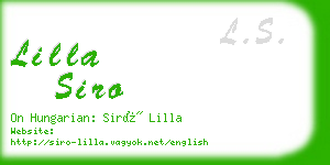 lilla siro business card